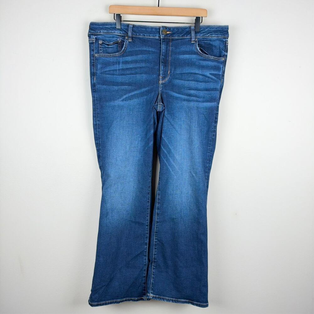 American Eagle Super Stretch Favorite Boyfriend Mid Rise Blue Jeans Sz 18